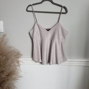 Wild Fable Metallic Empire Waisted Tank